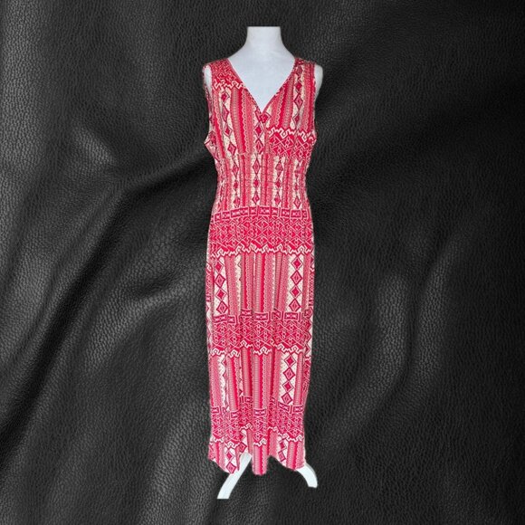 Jon & Anna Red Boho Maxi Dress 1X Boho, Festival, Beachy, Retro, - Picture 1 of 9